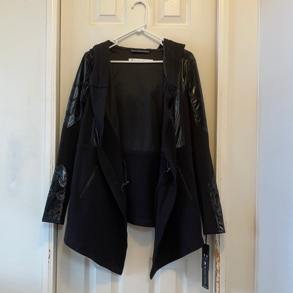 NWT Blanc Noir women’s Drape Front Jacket - Picture 2 of 10
